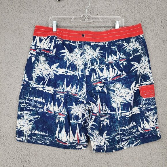 SPERRY TOP SIDER Men's Board Shirts Blue White Sail Boats Size 38 - Picture 9 of 15